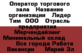 Оператор торгового зала › Название организации ­ Лидер Тим, ООО › Отрасль предприятия ­ Мерчендайзинг › Минимальный оклад ­ 26 000 - Все города Работа » Вакансии   . Марий Эл респ.,Йошкар-Ола г.